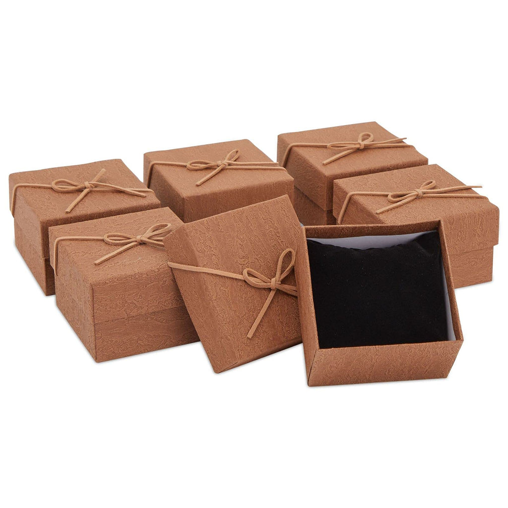 6 Pack Small Gift Boxes with Lid and Velvet Insert for Jewelry