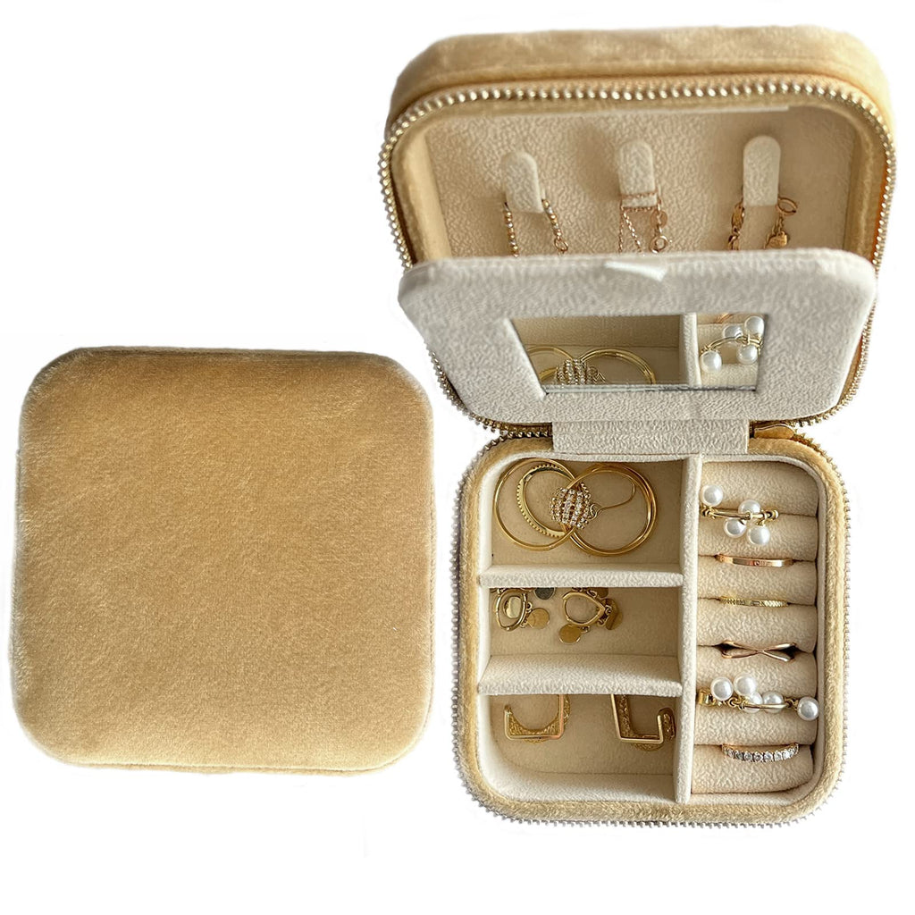 Velvet Travel Jewelry Organizer, Small Travel Jewelry Case Box, Mini J –  FANCYCD